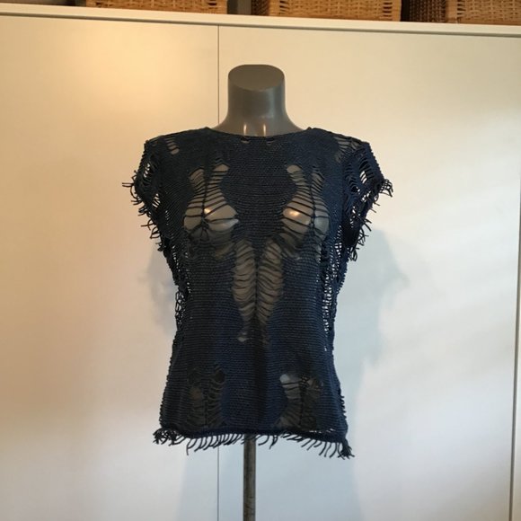Casadei Crochet Top with Fringe Hemline - Picture 8 of 14
